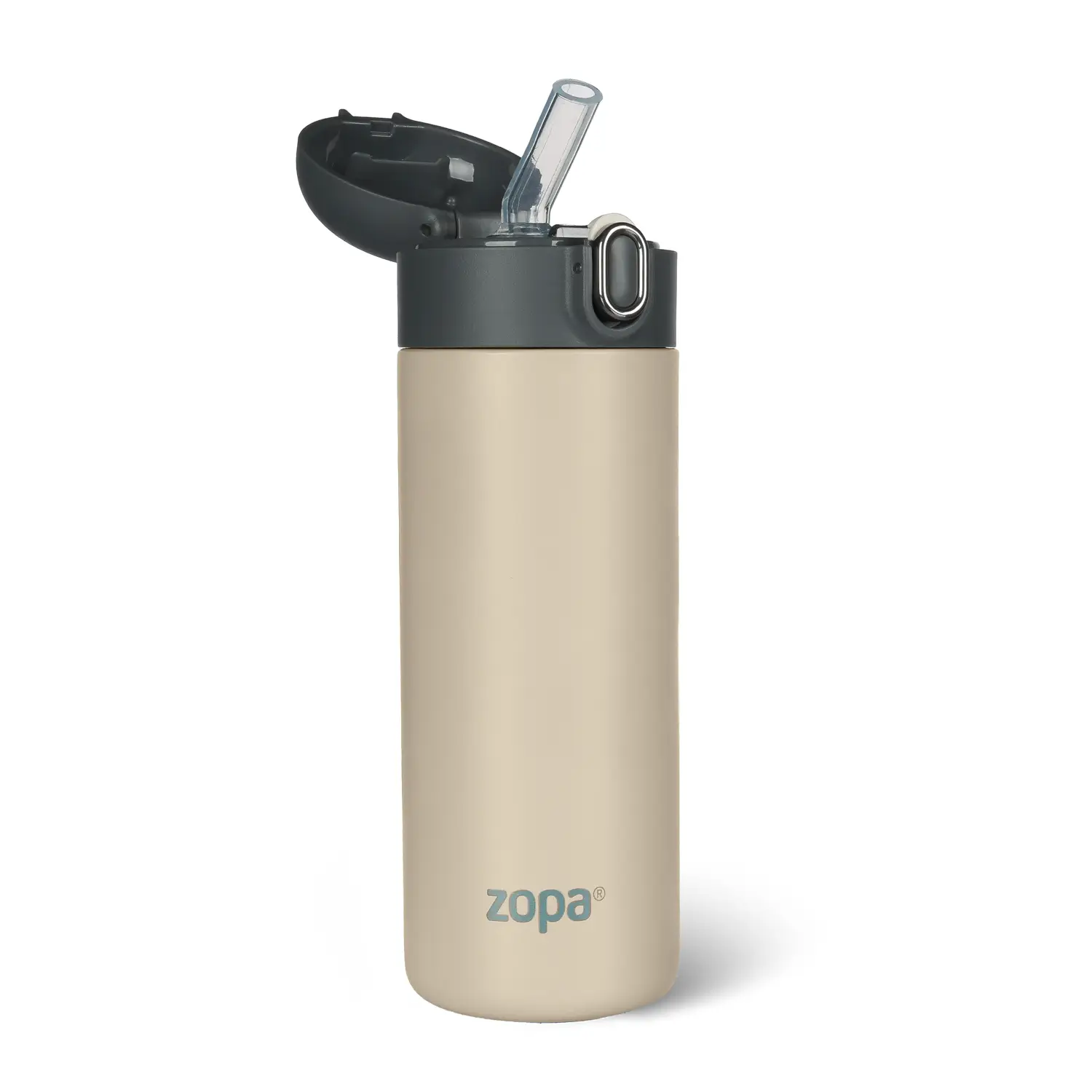 Zopa Termoska na tekutiny s brčkem 400 ml, Cookie beige
