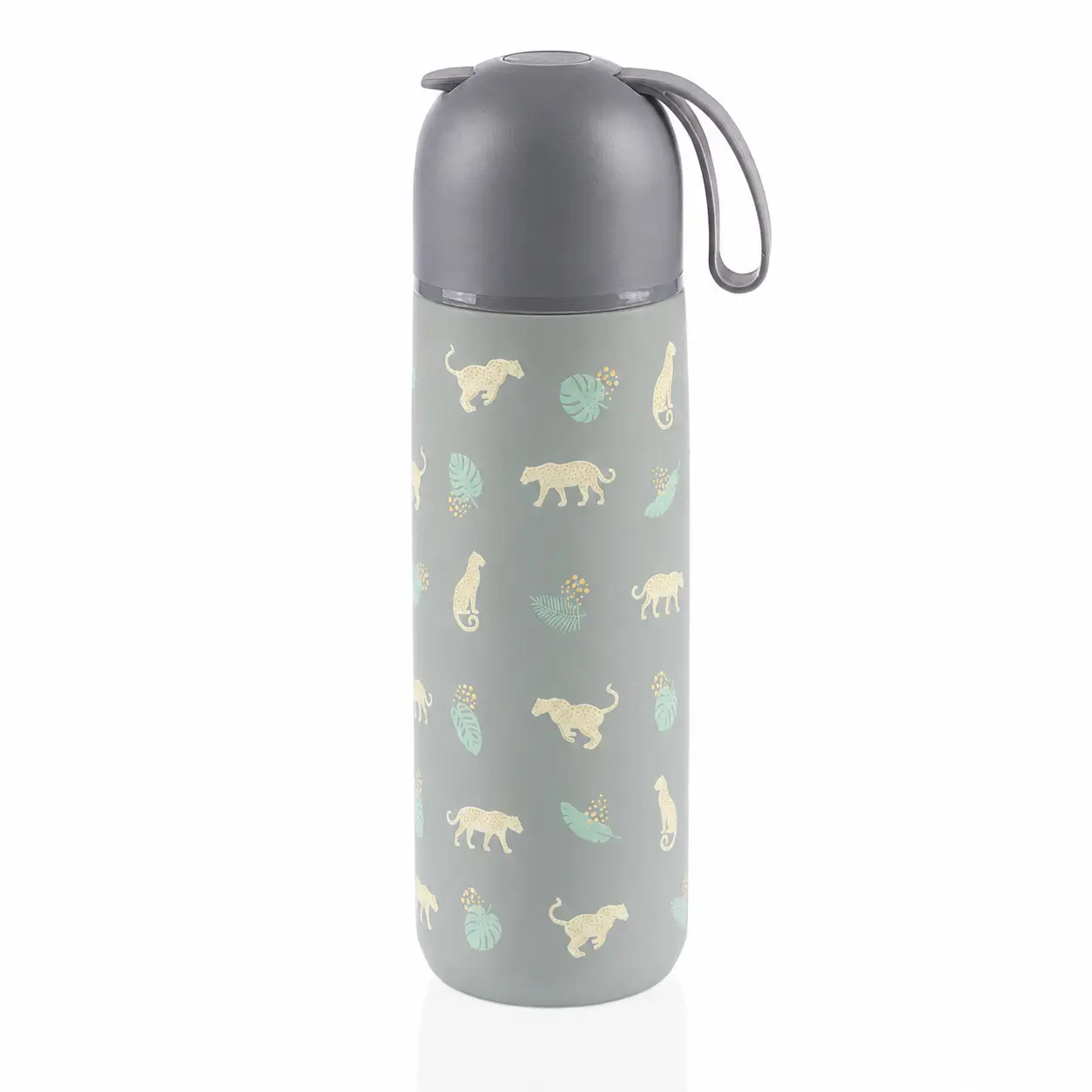 Zopa Termoska na tekutiny so silikónovým držiakom 400 ml, Wild Gepard