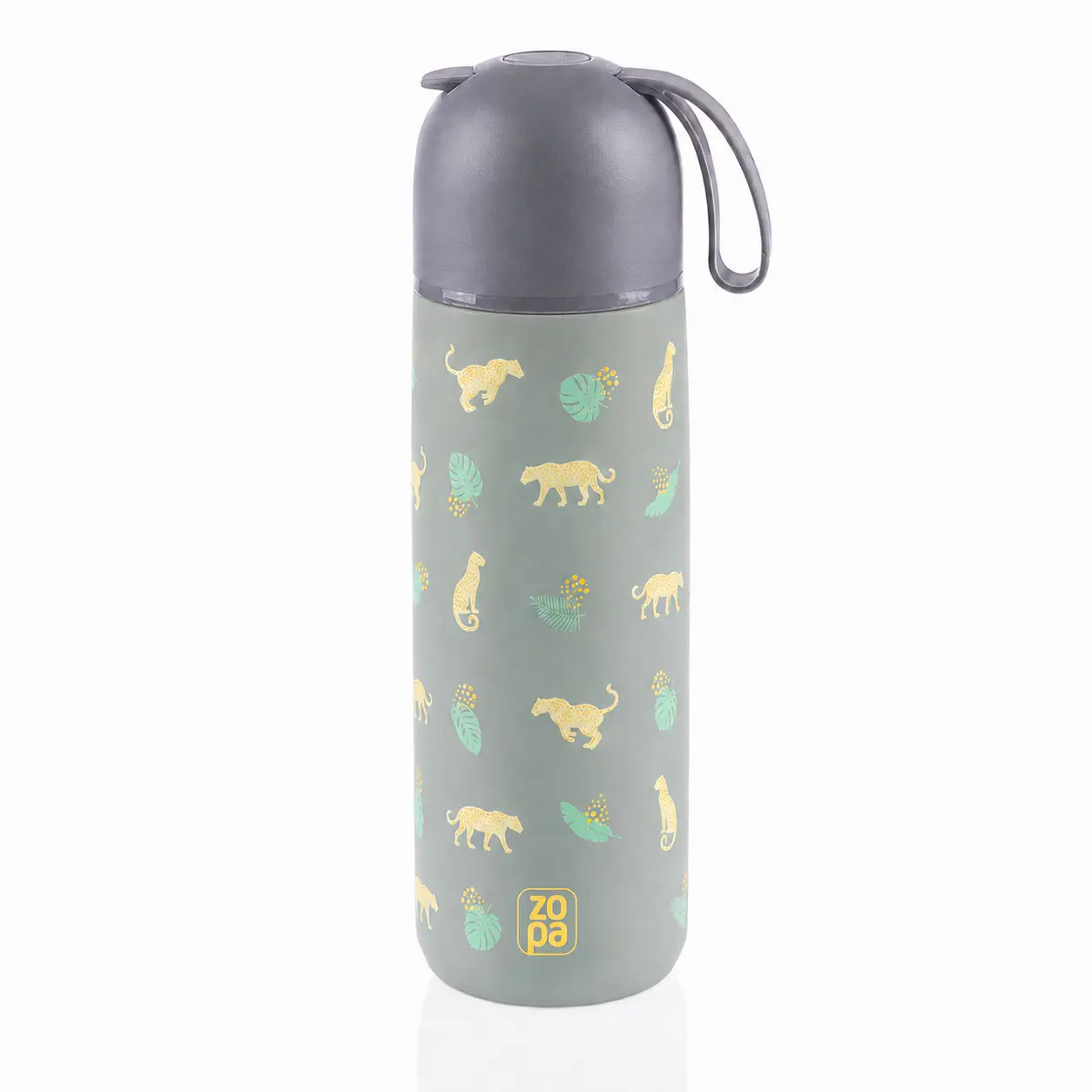 Zopa Termoska na tekutiny so silikónovým držiakom 400 ml, Wild Gepard
