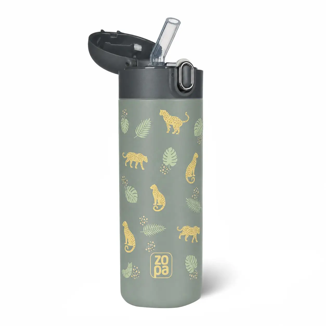 Zopa Termoska na tekutiny so slamkou 400 ml, Wild Gepard