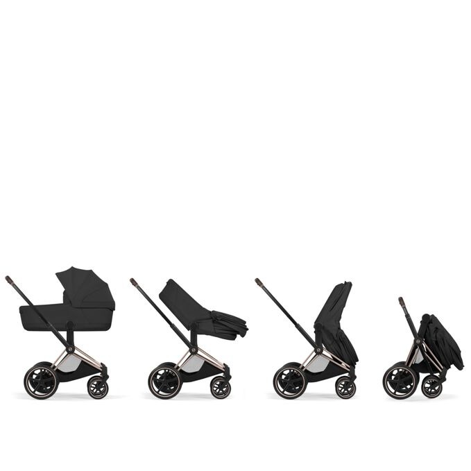 CYBEX Platinum e-Priam Style Podvozok - Priestorovo úsporný dizajn pre kufor auta a domáce úložné priestory
