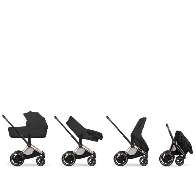 CYBEX Platinum e-Priam Style Podvozok - Priestorovo úsporný dizajn pre kufor auta a domáce úložné priestory