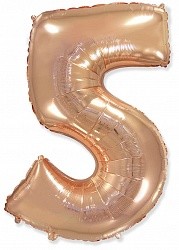 Шар 40'' (106см) цифра металлик см rose gold Шар 40'' (106см) цифра металлик см rose gold