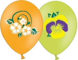 Шар 14'' (36см) с рисунком цветы Шар 14'' (36см) с рисунком цветы