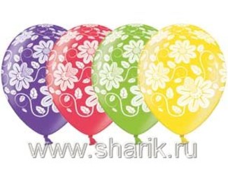 Шар 14'' (36см) металлик металлик цветы Шар 14'' (36см) металлик металлик цветы