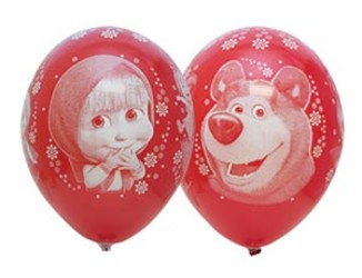 Шар 14'' (36см) пастель пастель маша и медведь Шар 14'' (36см) пастель пастель маша и медведь