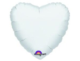 Шар 18'' (45см) сердце пастель white Шар 18'' (45см) сердце пастель white