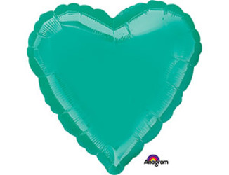 Шар 18'' (45см) сердце металлик teal Шар 18'' (45см) сердце металлик teal