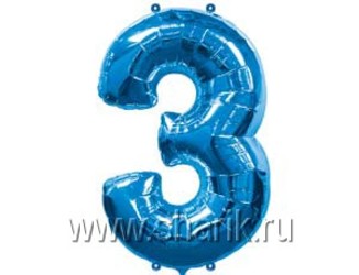 Шар 40'' (106см) цифра blue Шар 40'' (106см) цифра blue