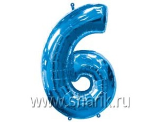 Шар 40'' (106см) цифра blue Шар 40'' (106см) цифра blue