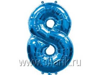 Шар 40'' (106см) цифра blue Шар 40'' (106см) цифра blue
