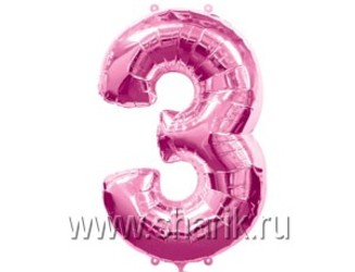 Шар 40'' (106см) цифра pink Шар 40'' (106см) цифра pink