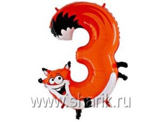Шар 36'' (91см) цифра лиса Шар 36'' (91см) цифра лиса