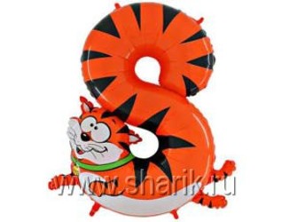 Шар 36'' (91см) цифра кот Шар 36'' (91см) цифра кот