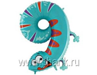 Шар 36'' (91см) цифра ящерица Шар 36'' (91см) цифра ящерица