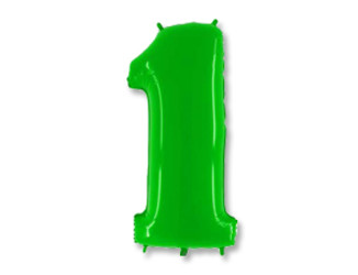Шар 40'' (106см) цифра яркий лайм Шар 40'' (106см) цифра яркий лайм