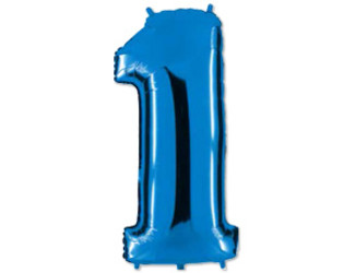 Шар 40'' (106см) цифра blue Шар 40'' (106см) цифра blue