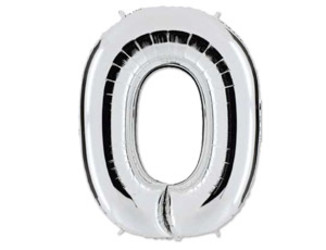 Шар 40'' (106см) цифра silver Шар 40'' (106см) цифра silver