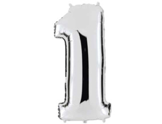 Шар 40'' (106см) цифра silver Шар 40'' (106см) цифра silver