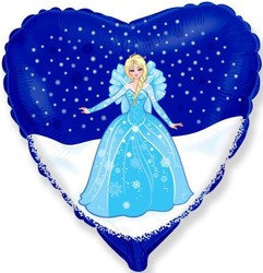 18''(45см) шар сердце снежная королева 18''(45см) шар сердце снежная королева