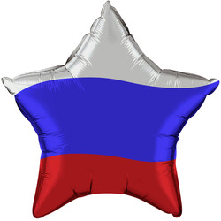 Шар 18'' (45см) звезда триколор россии эксклюзив Шар 18'' (45см) звезда триколор россии эксклюзив