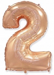 Шар 40'' (102см) цифра металлик rose gold Шар 40'' (102см) цифра металлик rose gold