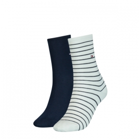 TH WOMEN SOCK 2P SMALL STRIPE, 35/3