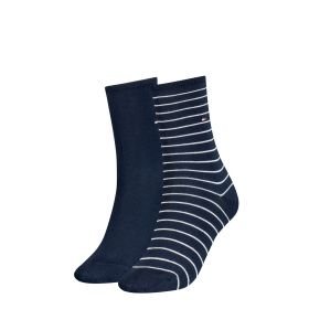 TH WOMEN SOCK 2P SMALL STRIPE