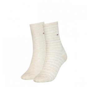 TH WOMEN SOCK 2P SMALL STRIPE, 35/3