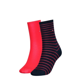 TH WOMEN SOCK 2P SMALL STRIPE