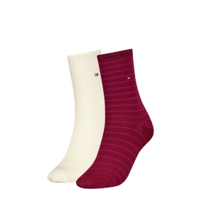 TH WOMEN SOCK 2P SMALL STRIPE