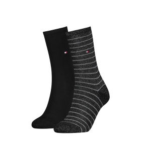 TH WOMEN SOCK 2P SMALL STRIPE