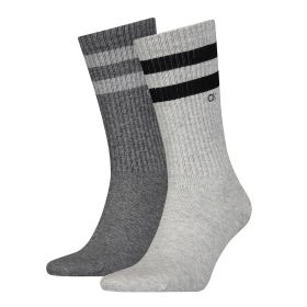 CK MEN SOCK 2P STRIPES