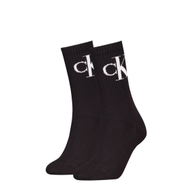 CKJ WOMEN SOCK 2P MONOGRAM