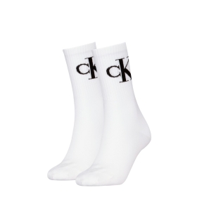 CKJ WOMEN SOCK 2P MONOGRAM