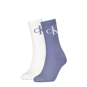 CKJ WOMEN SOCK 2P MONOGRAM