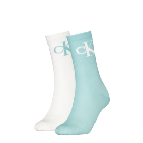 CKJ WOMEN SOCK 2P MONOGRAM