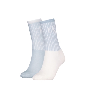 CKJ WOMEN SOCK 2P GLOSSY RIB