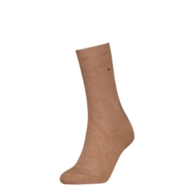 TH WOMEN SOCK 1P CABLE WOOL