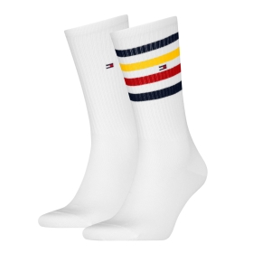 TH MEN SPORT SOCK 2P STRIPE