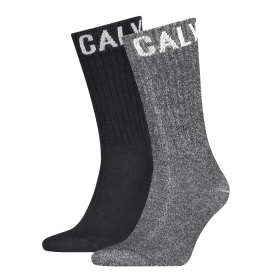 CKJ MEN SOCK 2P RIBBON LOGO