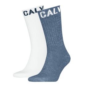 CKJ MEN SOCK 2P RIBBON LOGO