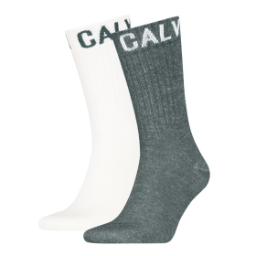 CKJ MEN SOCK 2P RIBBON LOGO