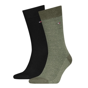TH MEN SOCK 2P NAPPY HERRINGBONE