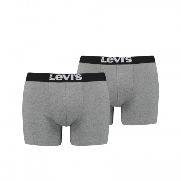 LEVIS MEN SOLID BASIC BOXER 2P