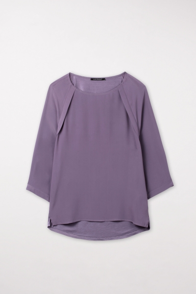 Blusenshirt aus Seiden-Mix