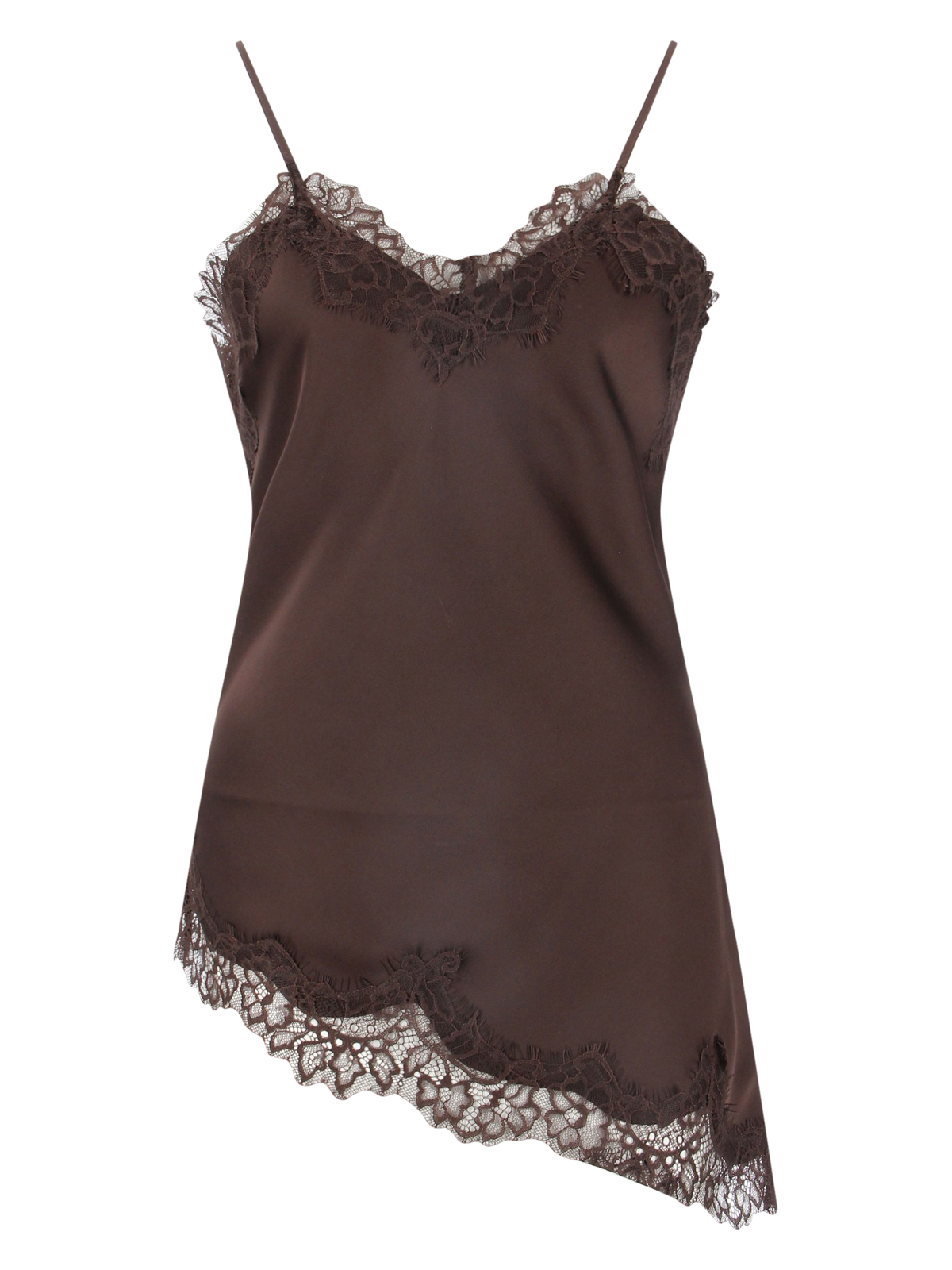 Satin top with lace female