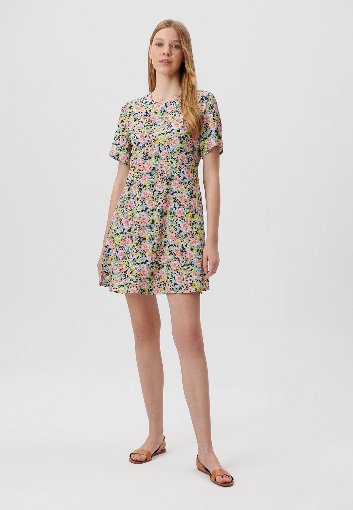 SHORT SLEEVE MINI DRESS female