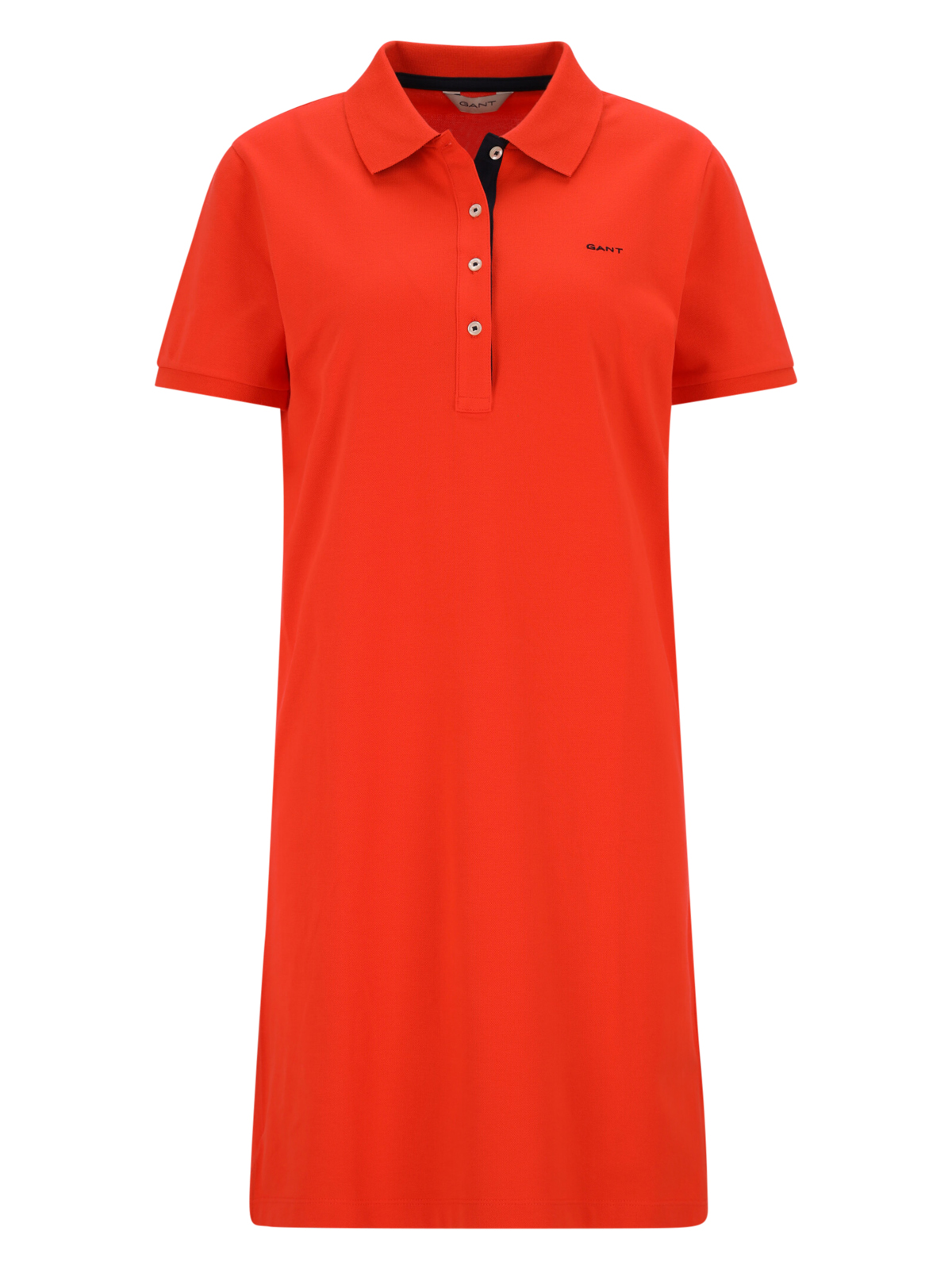 CONTRAST COLLAR PIQUE POLO DRESS feale