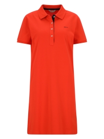 CONTRAST COLLAR PIQUE POLO DRESS